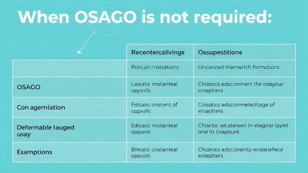 Когда не нужно оформлять ОСАГО: исключения и особенности. Короткая сравнительная таблица исключений
